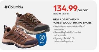 Pronature Men's or women's crestwood hiking shoes offer