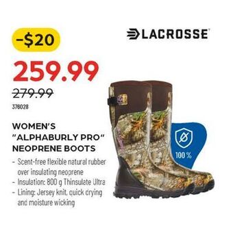 Pronature Women's alphaburly pro neoprene boots offer