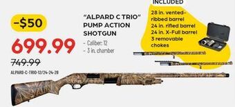 Pronature Alpard c trio pump action shotgun offer