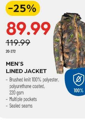 Pronature Men's lined jacket offer