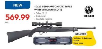 Pronature 10/22 semi-automatic rifle with viridian scope offer
