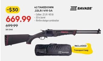 Pronature 42 takedown .22lr/410 ga offer