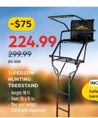Pronature 1-person hunting treestand offer