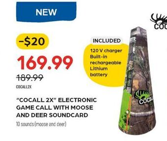 Pronature Cocall 2x electronic game call with moose and deer soundcard offer