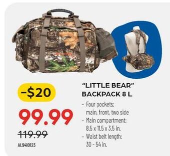 Pronature Little bear backpack 8 l offer