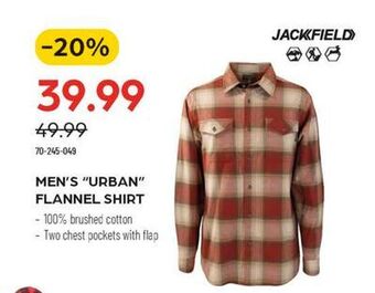 Pronature Men's urban flannel shirt offer