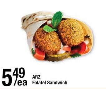 Arz Fine Foods ARZ Falafel Sandwich offer