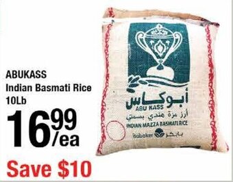 Arz Fine Foods ABUKASS Indian Basmati Rice 10Lb offer