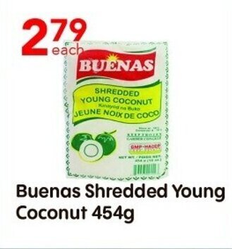 Lucky Supermarket Buenas Shredded Young Coconut 454g offer