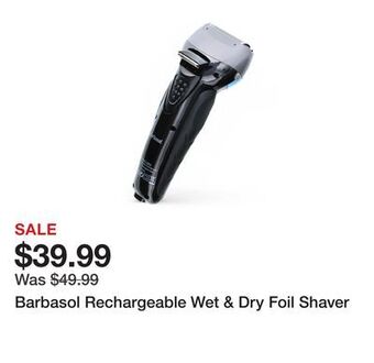 Barbasol rechargeable wet & dry foil shaver