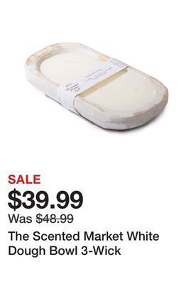 TSC Stores The scented market white dough bowl 3-wick offer