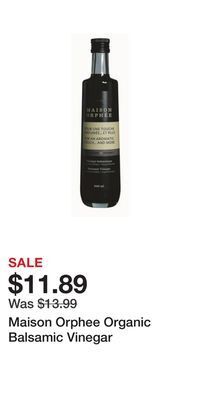 Well Maison orphee organic balsamic vinegar offer