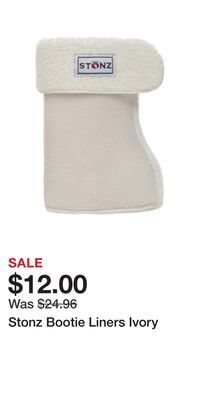 Well Stonz bootie liners ivory offer