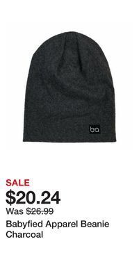 Well Babyfied apparel beanie charcoal offer