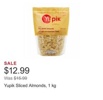 Costco Yupik sliced almonds, 1 kg offer