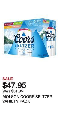 The Beer Store Molson coors seltzer variety pack offer