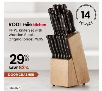 Stokes Rodi 14-pc knife set with wooden block offer
