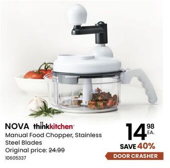 Stokes Nova manual food chopper, stainless steel blades offer