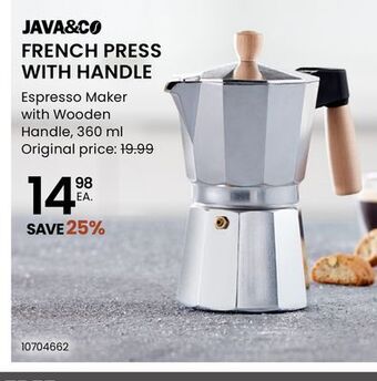 Stokes French press with handle espresso maker with wooden handle offer