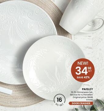 Stokes Paisley 16-pc dinnerware set offer