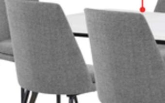 The Brick Nico 7-piece dining package white and grey offer