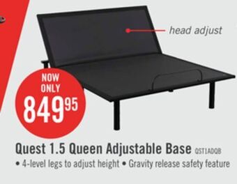 The Brick Quest 1.5 queen adjustable base offer