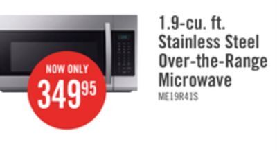 The Brick Samsung 1.9 cu. ft. over-the-range microwave - me19r7041fs/ac offer