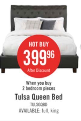 The Brick Tulsa queen bed offer