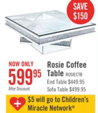 The Brick Rosie coffee table offer