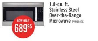 The Brick Profile 1.8 cu. ft. convection over-the-range microwave oven with easy clean interior offer