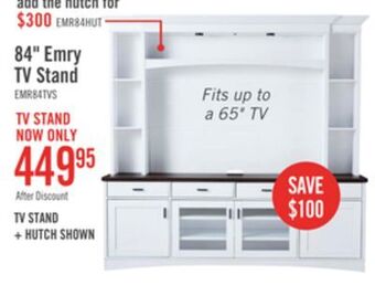 The Brick Emry 84 tv stand offer