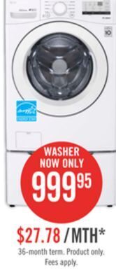 The Brick Lg 5.2 cu. ft. front-load washer - wm3400cw offer