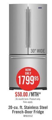 The Brick Maytag 20 cu. ft. french-door refrigerator mfb2055frz offer