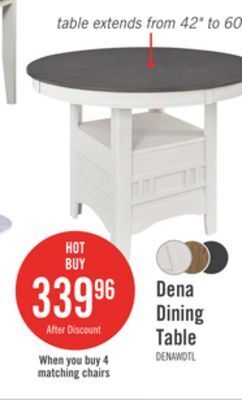 The Brick Dena dining table - white and grey offer