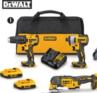Canadian Tire Dewalt 20v brushless ½ drill ¼ impact drive and oscillating cordless 3-tool combo kit offer
