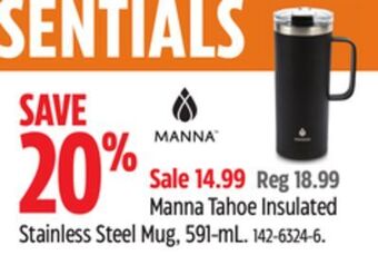 Canadian Tire Manna tahoe insulated stainless steel mug, 591-ml offer