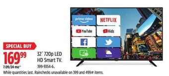 Canadian Tire Rca 32˝ 720p led hd smart tv offer