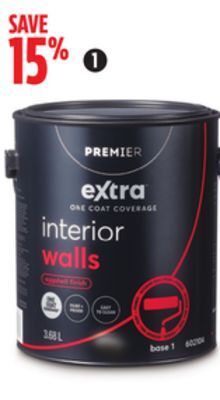 Canadian Tire Premier extra interior paint + primer offer
