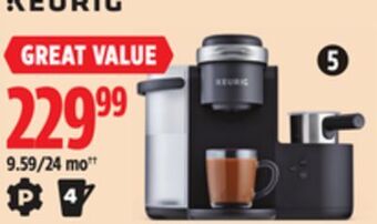 Canadian Tire Keurig k-cafe latte and cappuccino maker offer