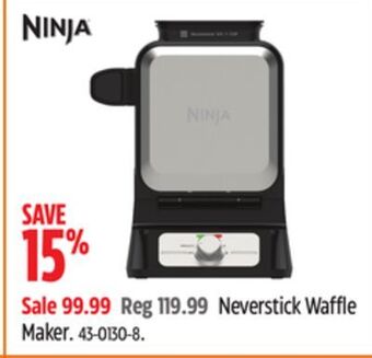 Canadian Tire Ninja neverstick waffle maker offer