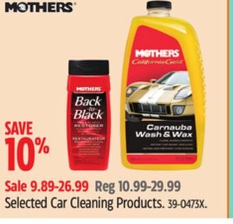 Canadian Tire Mothers selected car cleaning products offer