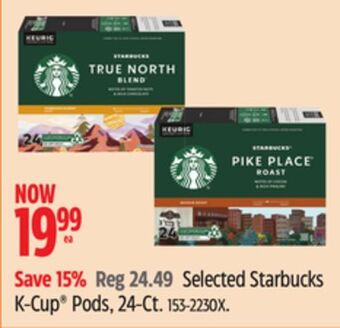 Canadian Tire Selected starbucks k-cup pods, 24-ct offer