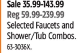 Canadian Tire Danze selected faucets and shower/tub combos offer