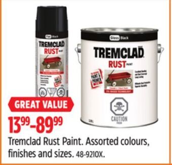 Canadian Tire Tremclad rust paint offer
