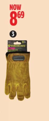 Canadian Tire Yardworks suede fleece-lined thinsulate winter work gloves offer