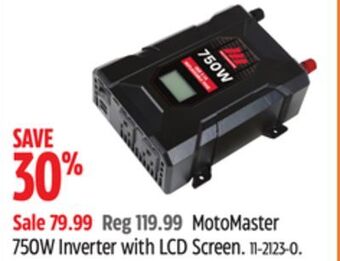 Canadian Tire Motomaster 750w inverter with lcd screen offer