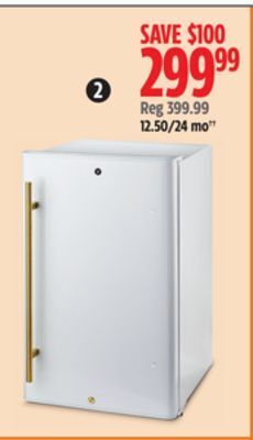 Canadian Tire Vida by paderno 4.4 cu-ft fridge, white/gold offer