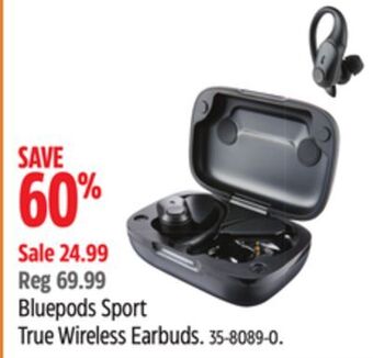 Canadian Tire Bluehive bluepods sport true wireless earbuds offer