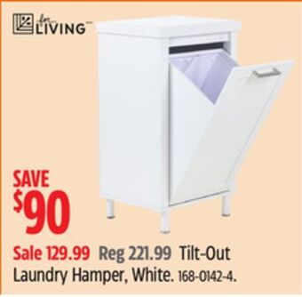 Canadian Tire For living laundry hamper, white offer