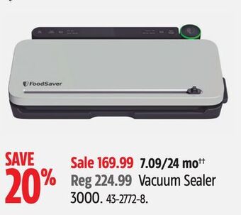 Canadian Tire Foodsaver vacuum sealer 3000 offer